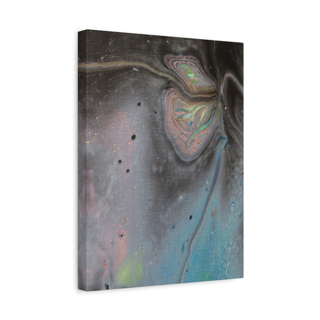 Abstract Fluid Art Canvas Print — Iridescent Galaxy Matte Stretched 1.25"