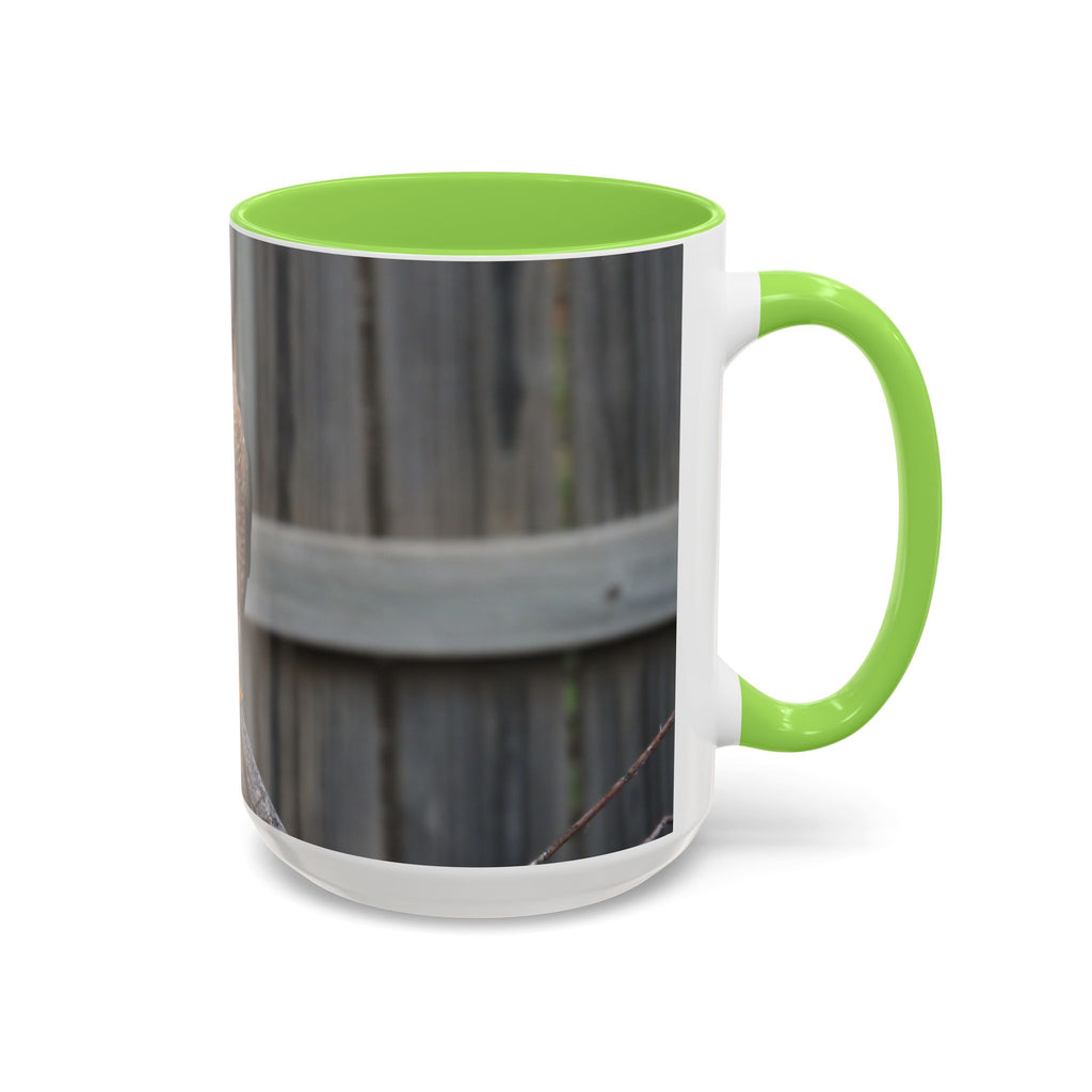 Hawk Photo Mug (11oz/15oz) — Wildlife Coffee Cup with Sharp-Shinned Hawk Image
