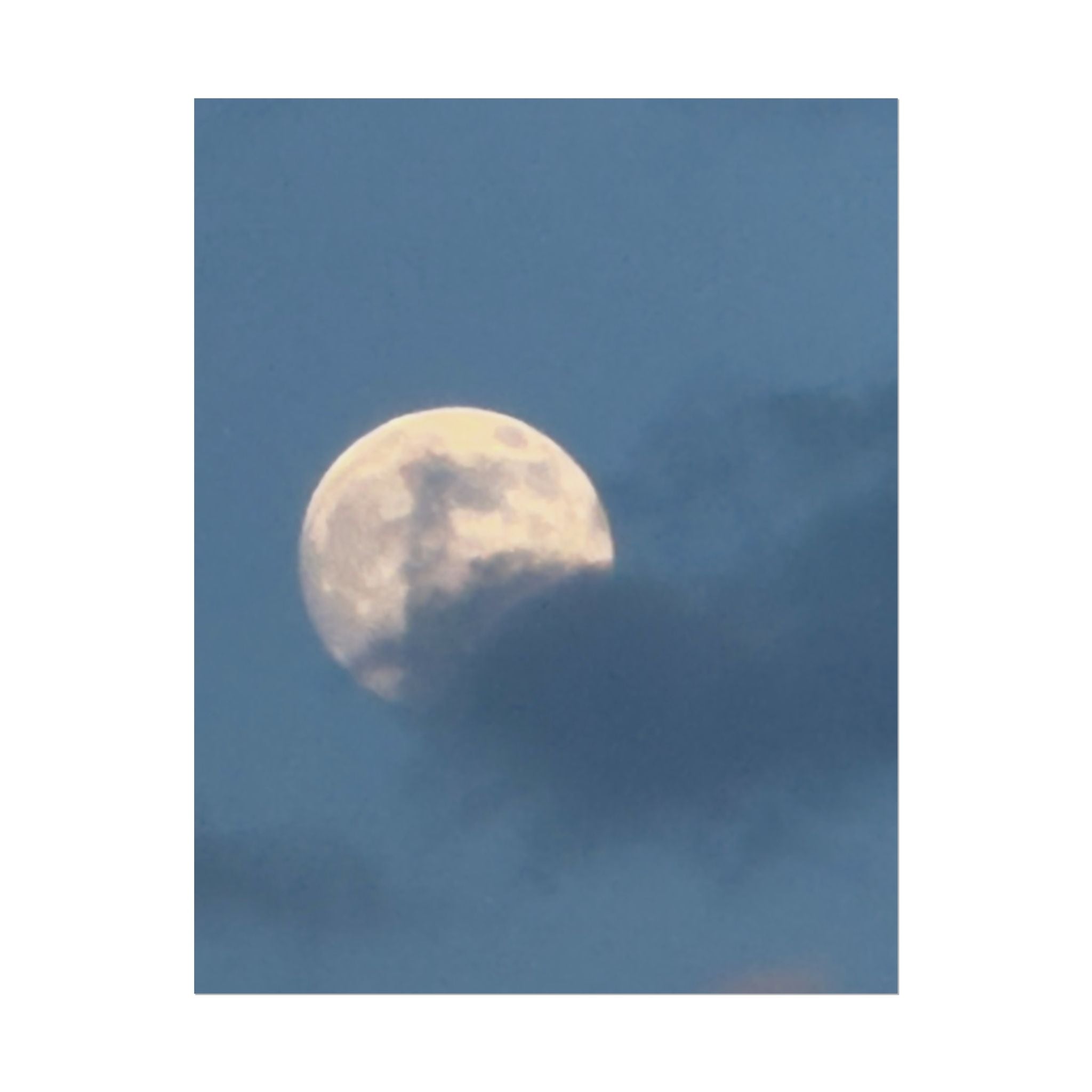 Lunar Cloud Poster - Moon Photography Wall Art (Rolled Poster)