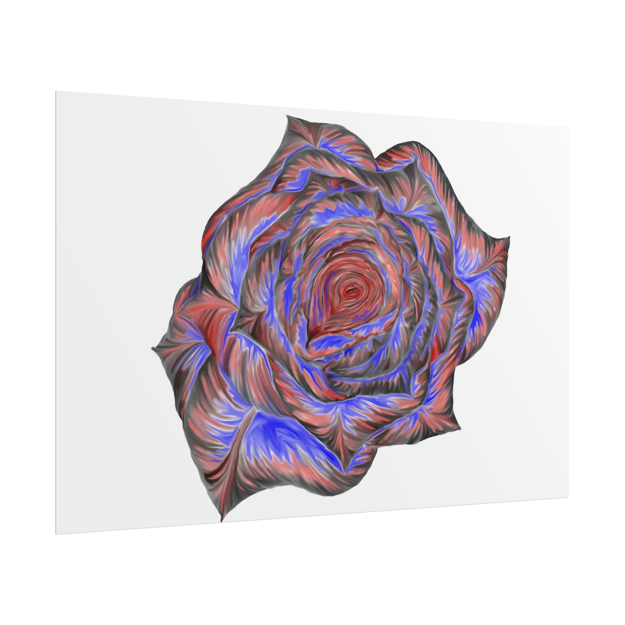 Abstract Rose Art Poster — Colorful Swirl Floral Wall Print