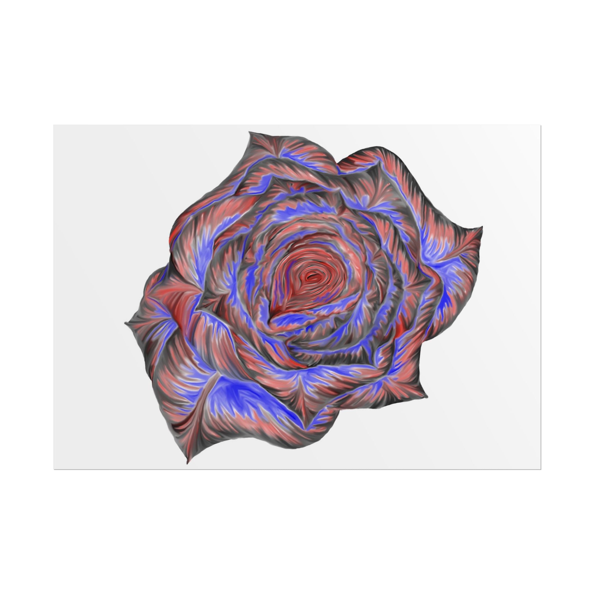 Abstract Rose Art Poster — Colorful Swirl Floral Wall Print