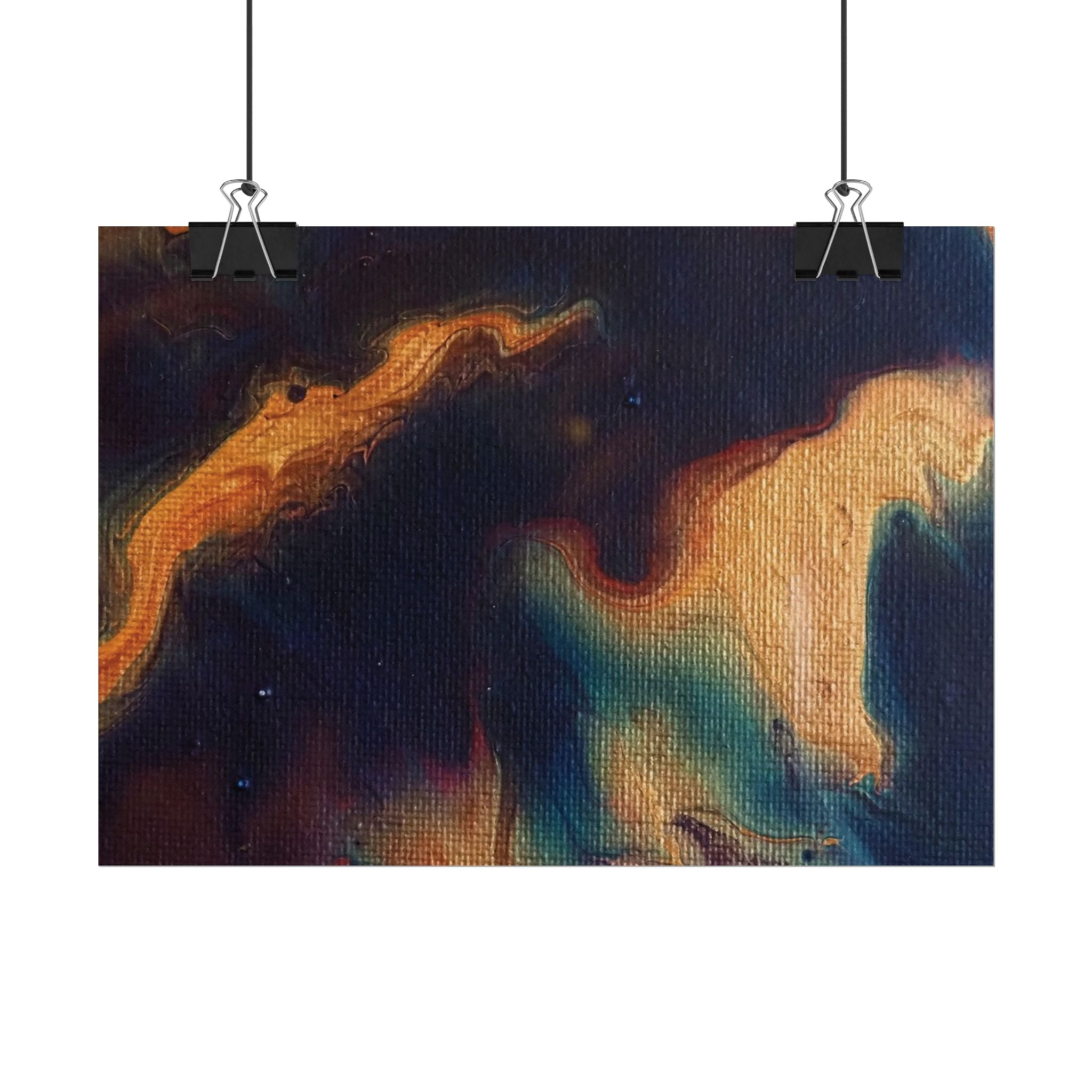Abstract Galaxy Poster — Cosmic Fluid Art Rolled Print