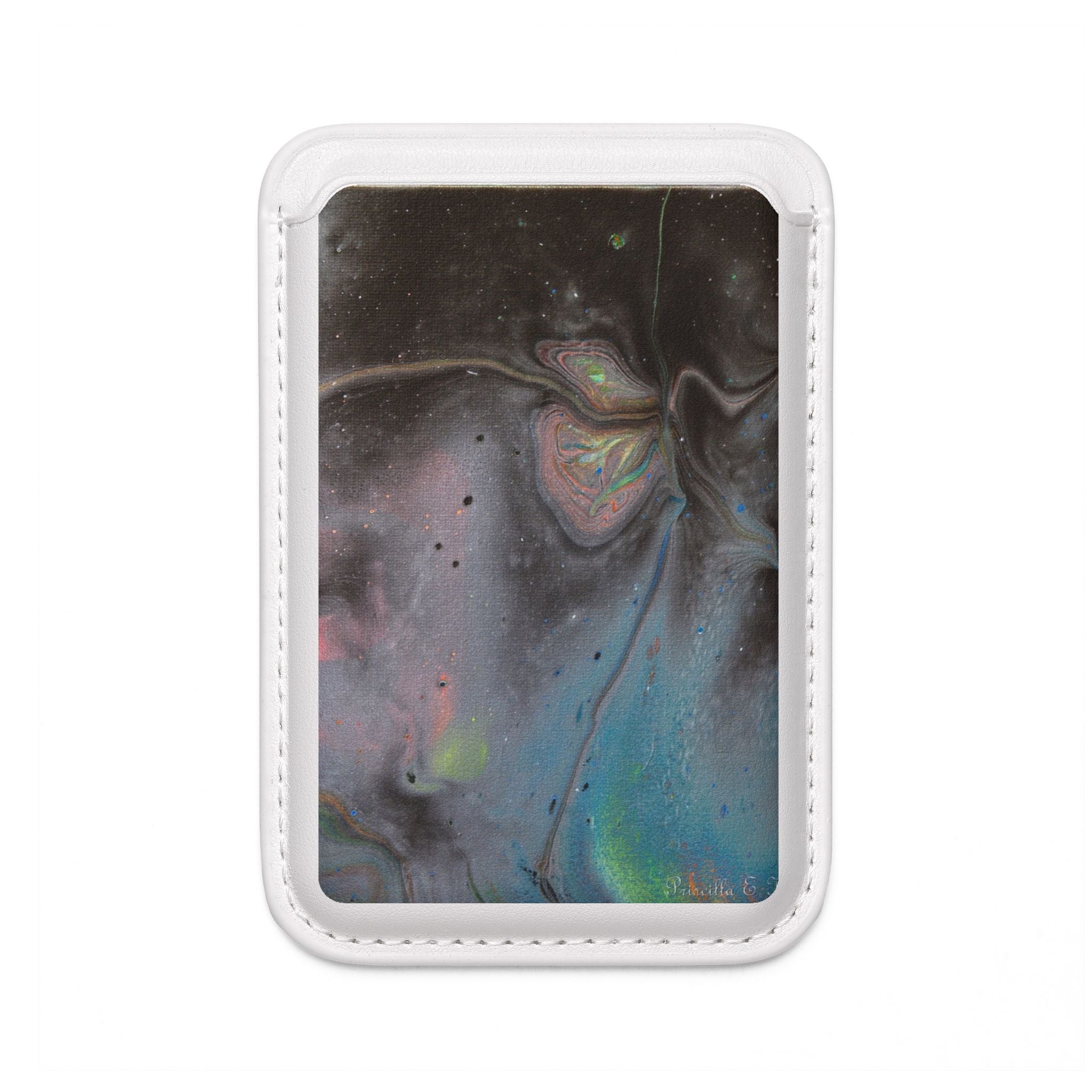 MagSafe Vegan Wallet – Iridescent Marble Card Holder