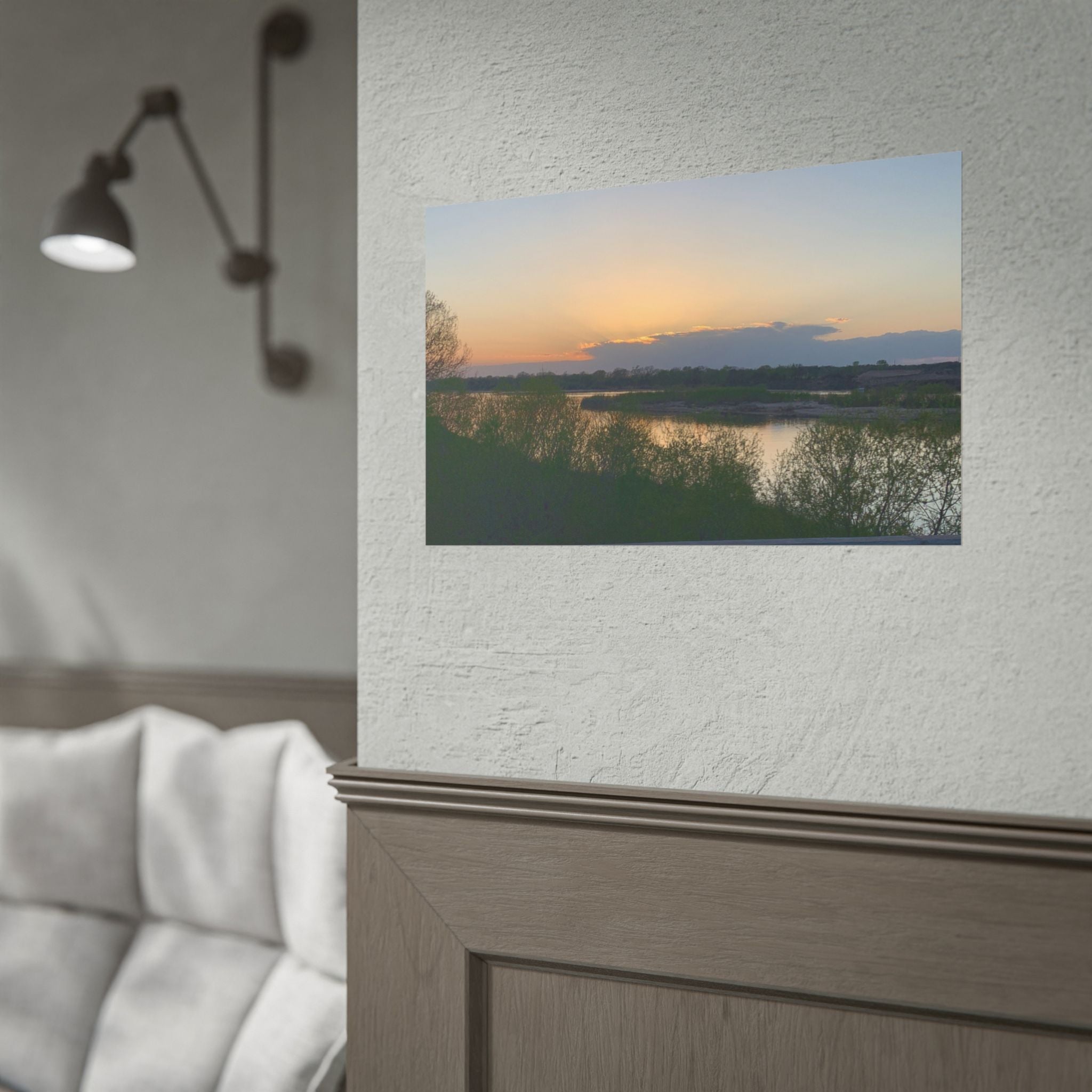 Sunset River Landscape Poster — Rolled Nature Wall Art