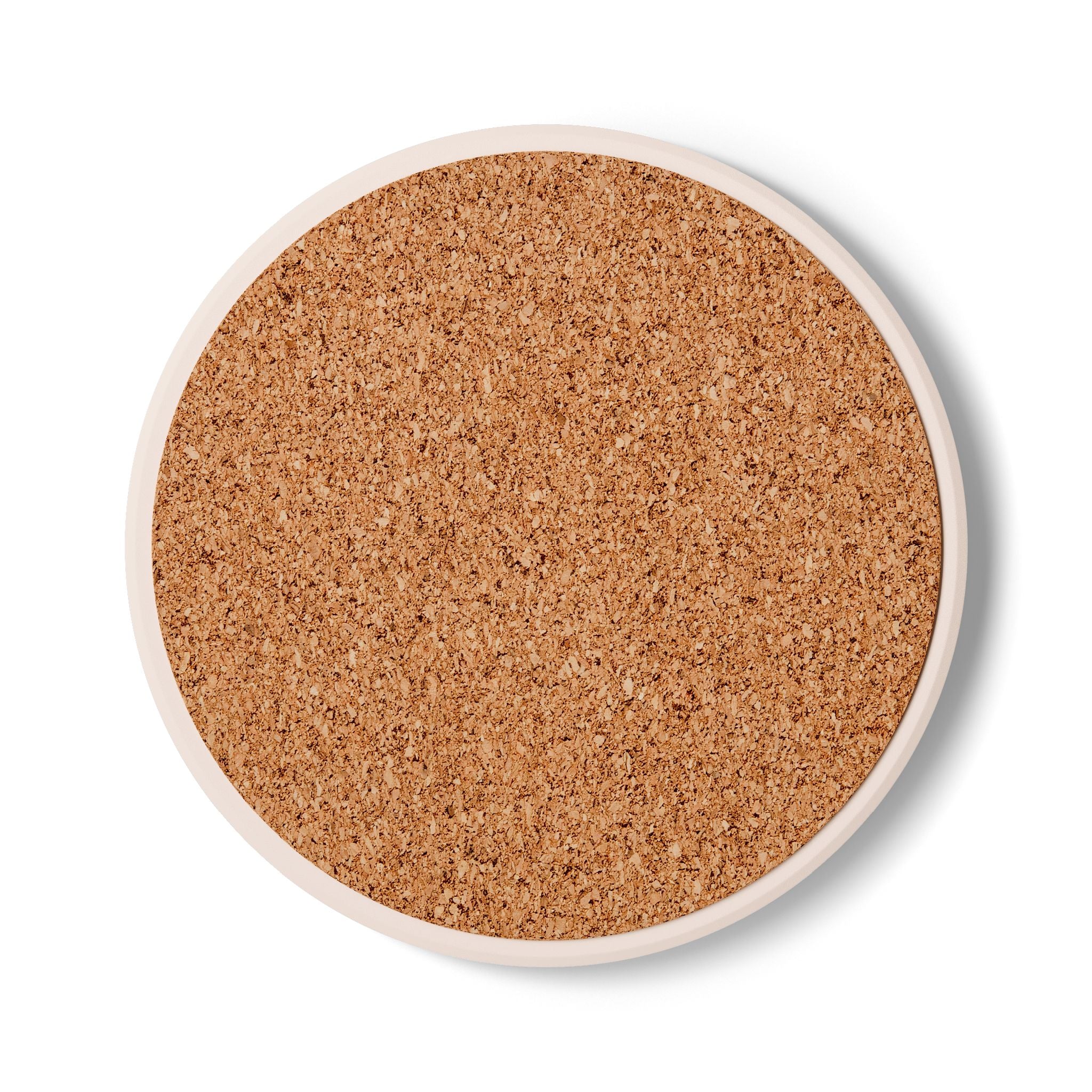 Daisy Meadow Ceramic Coaster — Rustic Wood Stump Floral Drink Mat