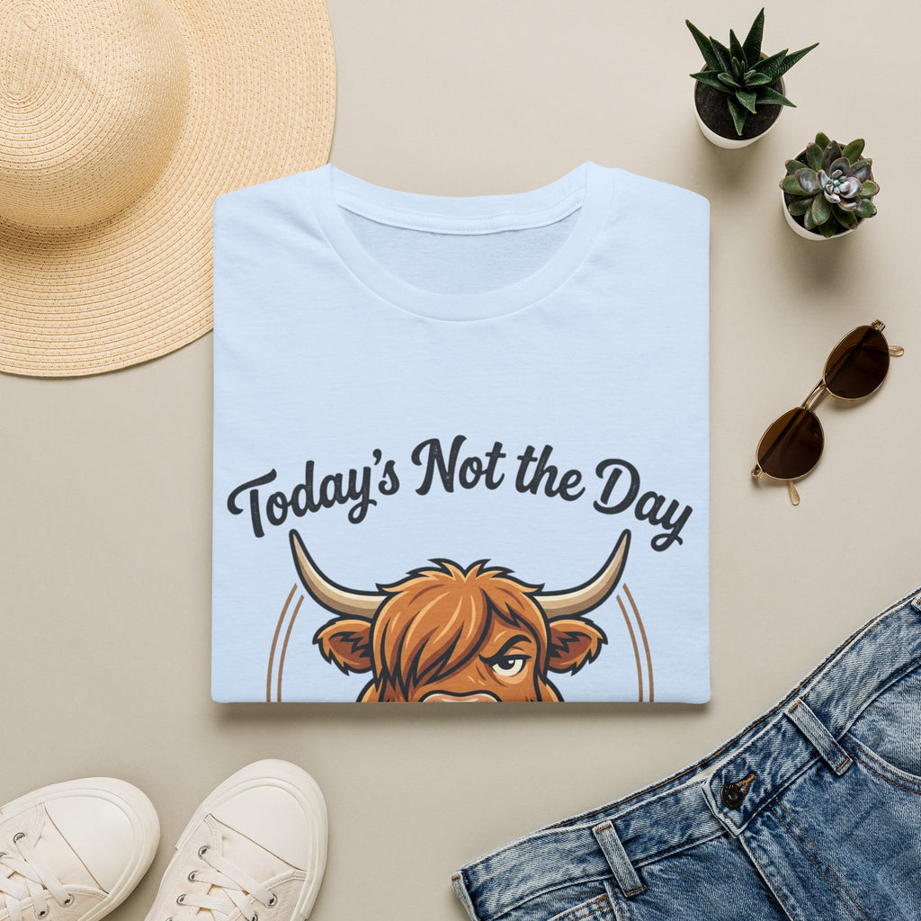 Snarky Highland Cow T-Shirt — 'Gets the Point Across' Graphic Tee