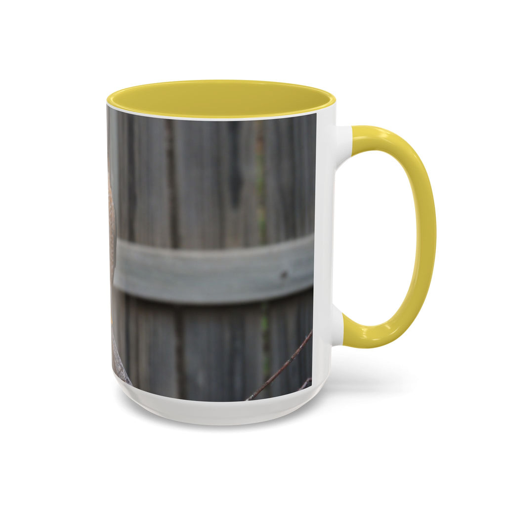 Hawk Photo Mug (11oz/15oz) — Wildlife Coffee Cup with Sharp-Shinned Hawk Image