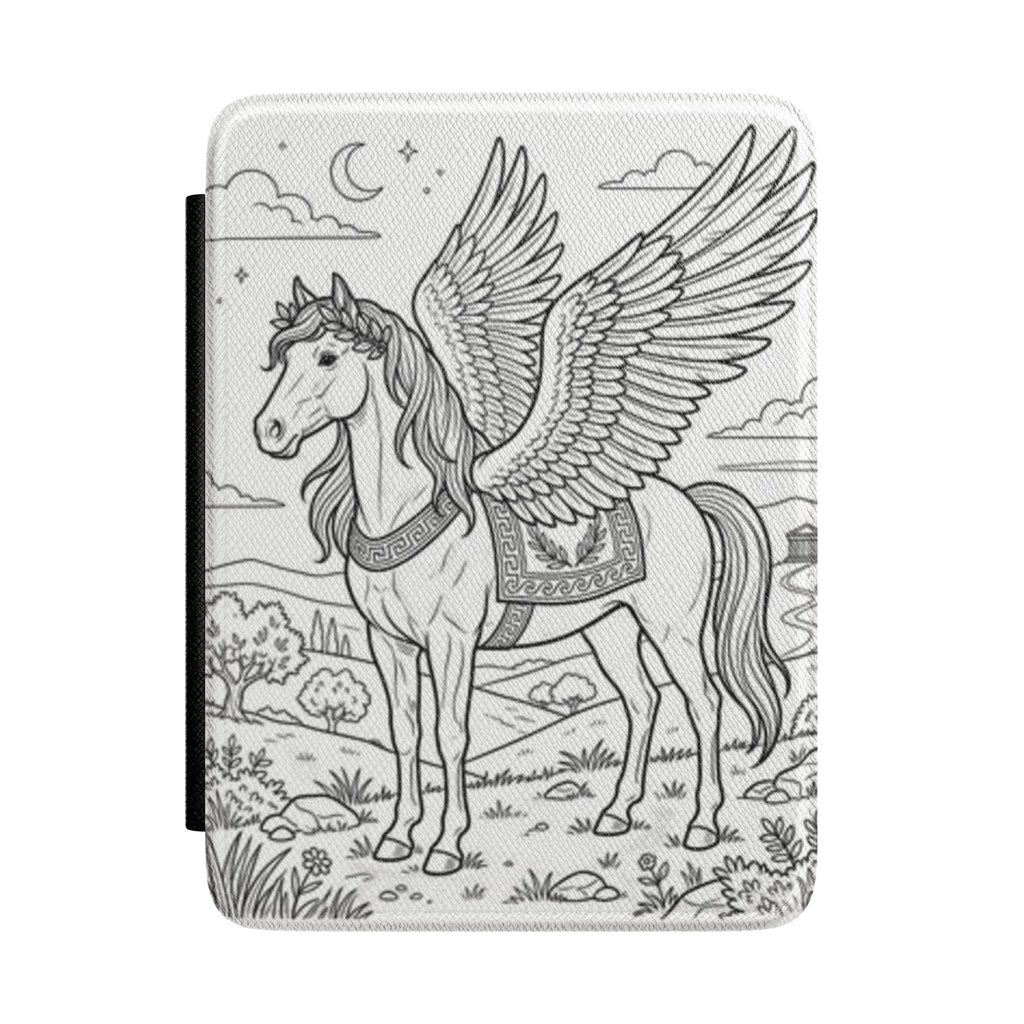 Pegasus Illustration Kindle Case — Winged Horse Protective e-Reader Cover
