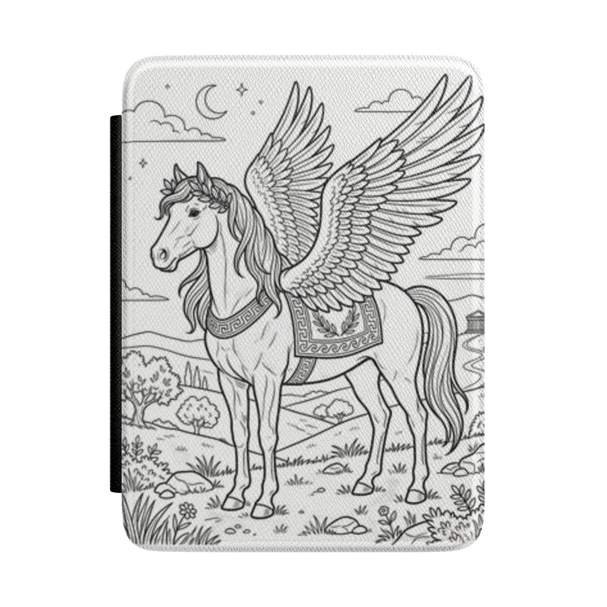 Pegasus Illustration Kindle Case — Winged Horse Protective e-Reader Cover