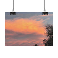 Sunset Cloudscape Poster — Pink Orange Sky Photography Print