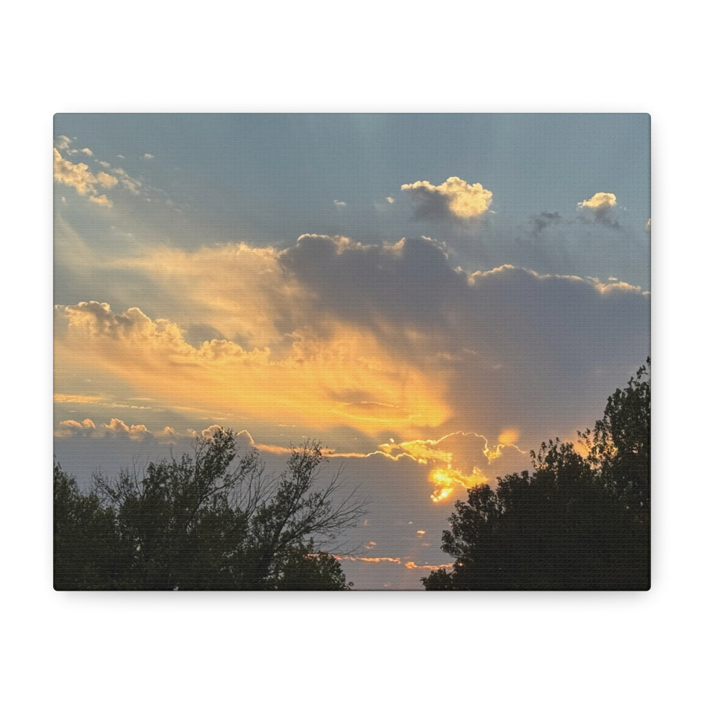 Golden Sunset Sky Canvas
