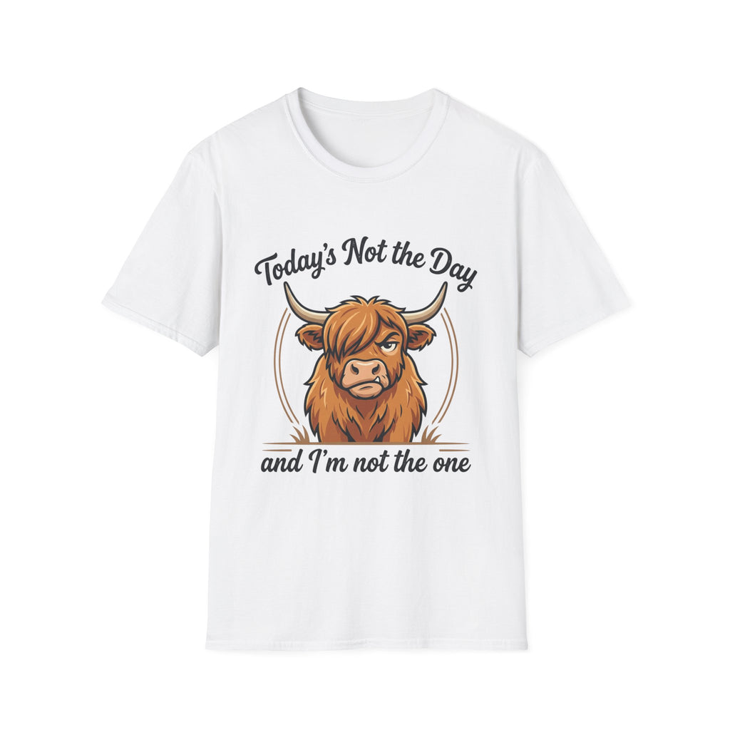 Snarky Highland Cow T-Shirt — 'Gets the Point Across' Graphic Tee