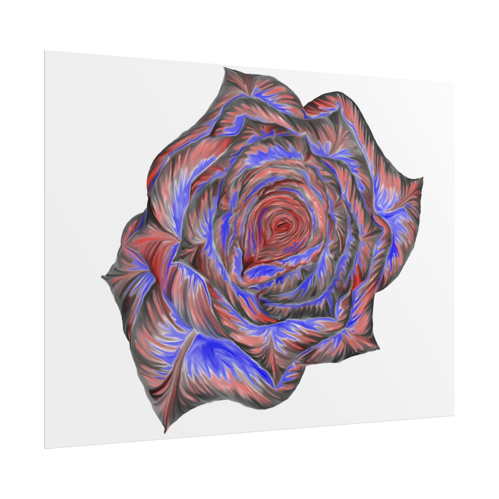Abstract Rose Art Poster — Colorful Swirl Floral Wall Print