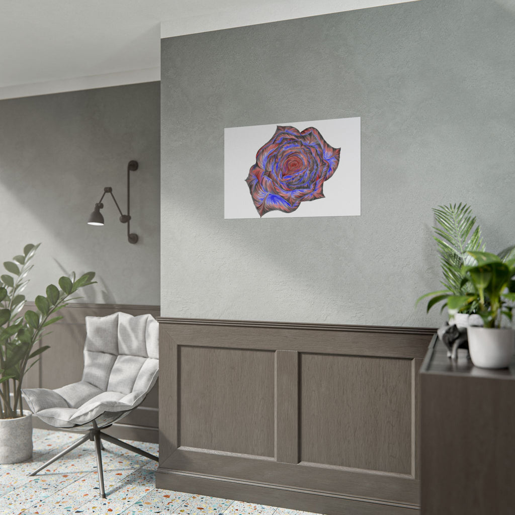Abstract Rose Art Poster — Colorful Swirl Floral Wall Print