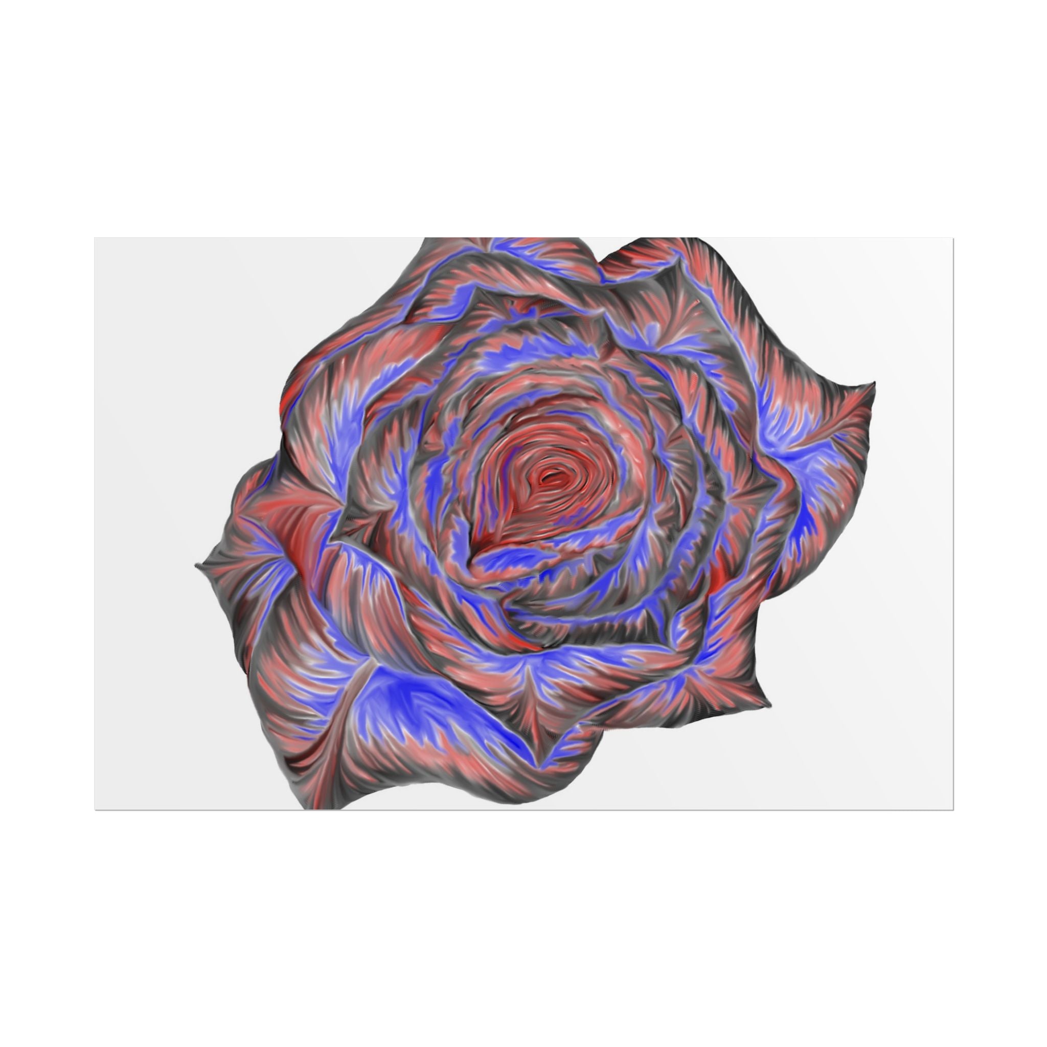Abstract Rose Art Poster — Colorful Swirl Floral Wall Print
