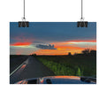 Sunset Highway Poster — Rolled Landscape Photo Print