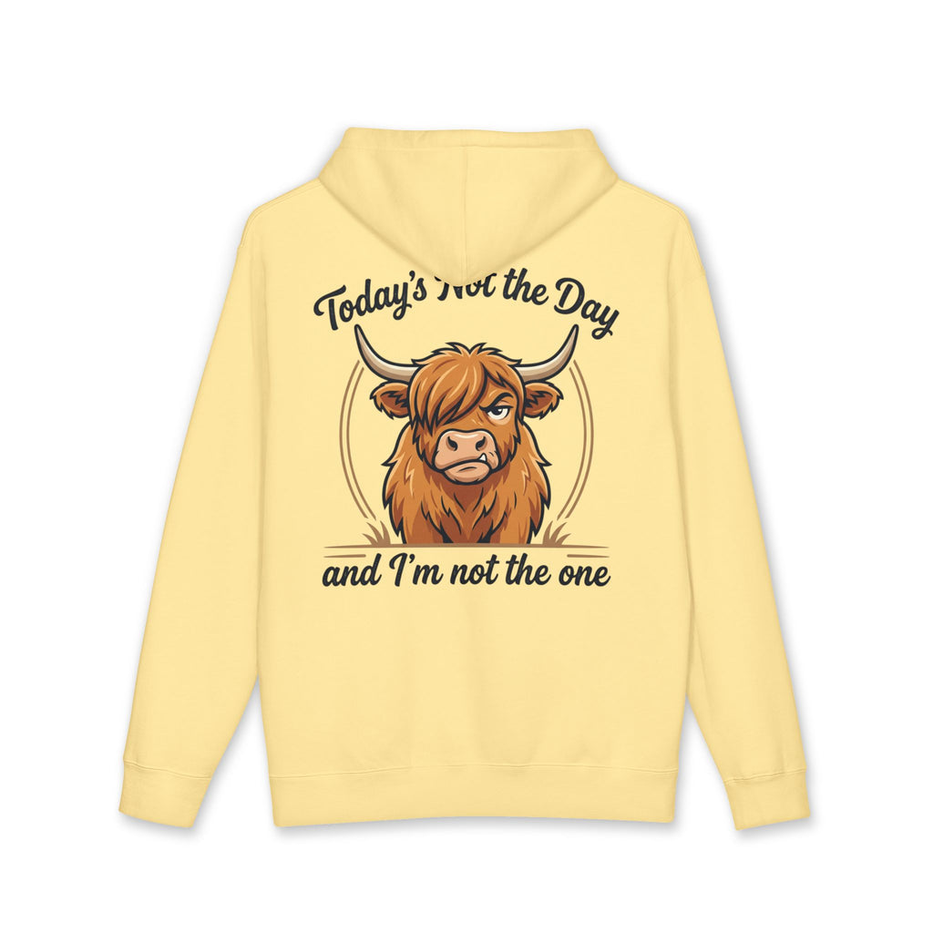 Hoodie — "Today's Not the Day" Highland Cow Graphic Hoodie