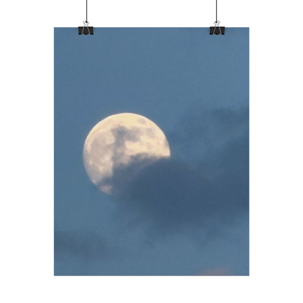 Lunar Cloud Poster - Moon Photography Wall Art (Rolled Poster)