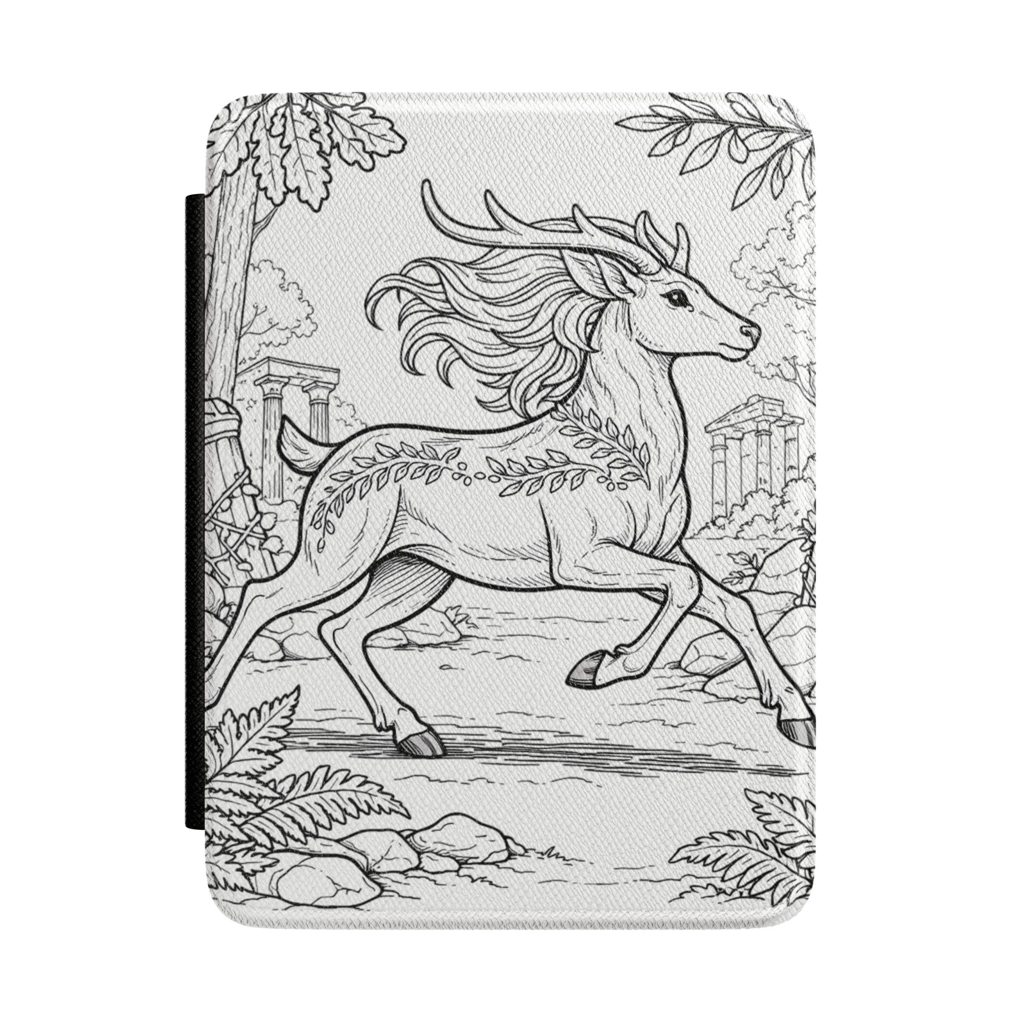 Golden Hind Kindle Case — Mythical Deer Illustration Protective Cover