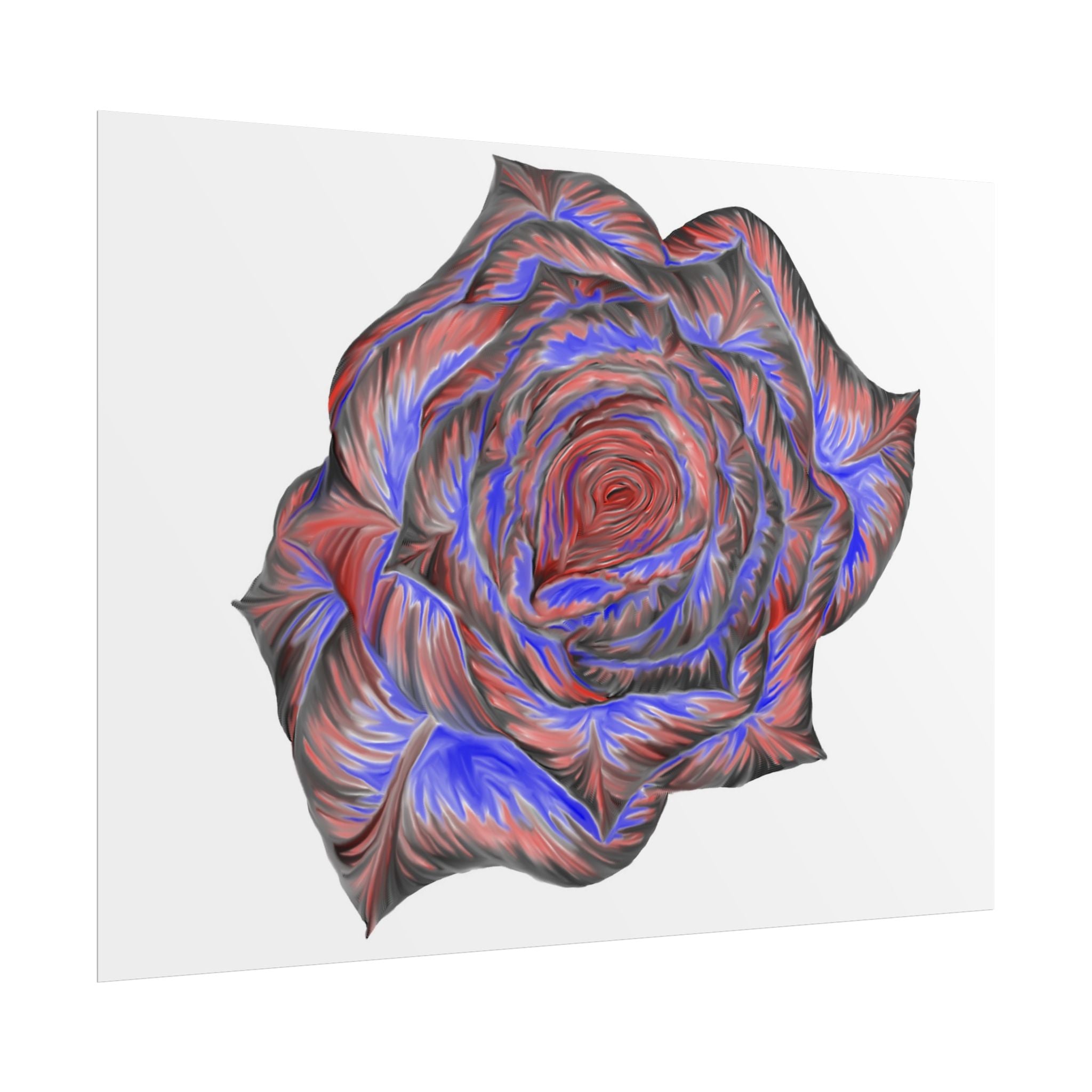 Abstract Rose Art Poster — Colorful Swirl Floral Wall Print
