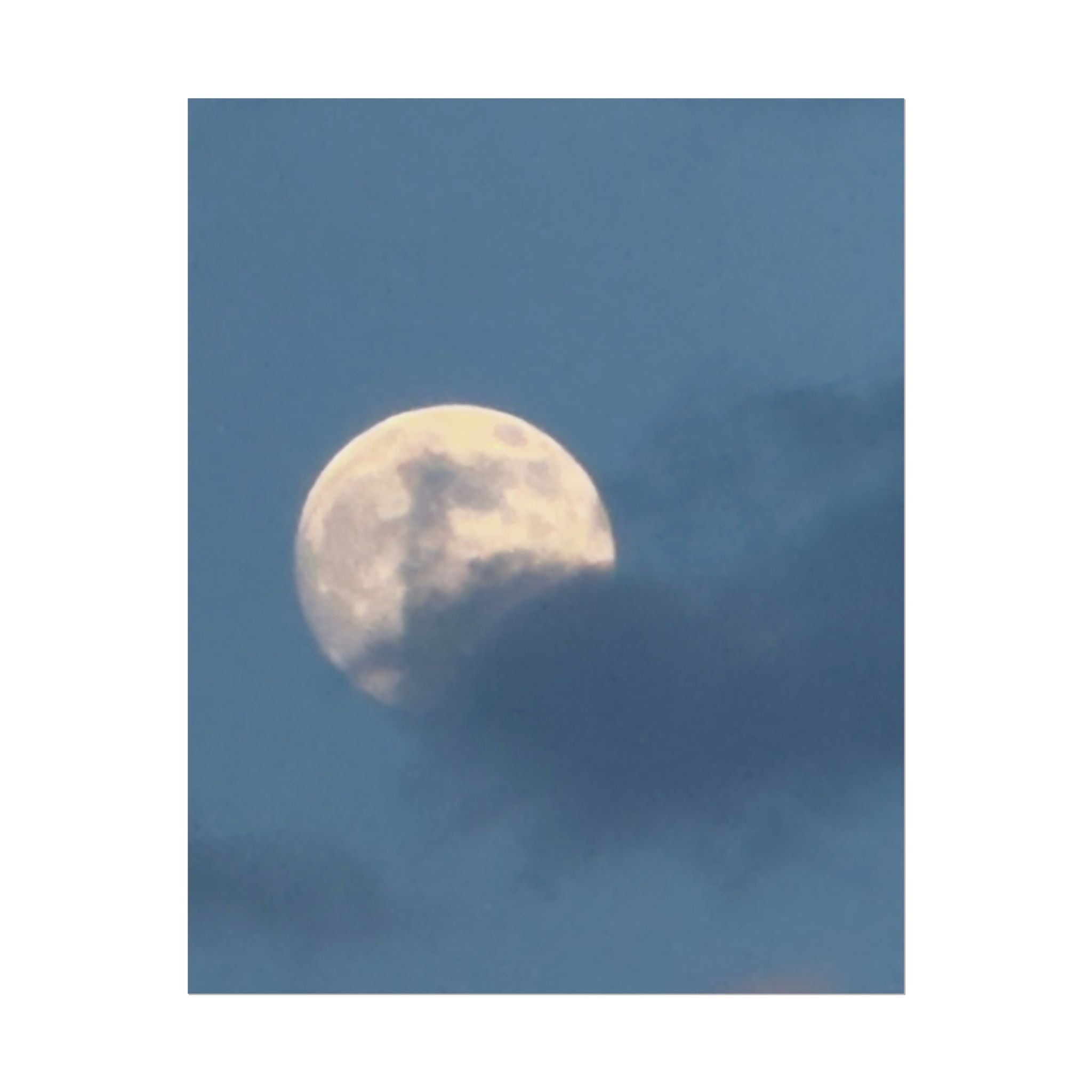 Lunar Cloud Poster - Moon Photography Wall Art (Rolled Poster)