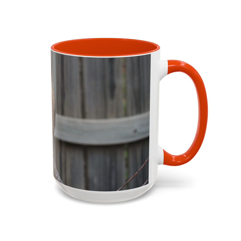 Hawk Photo Mug (11oz/15oz) — Wildlife Coffee Cup with Sharp-Shinned Hawk Image