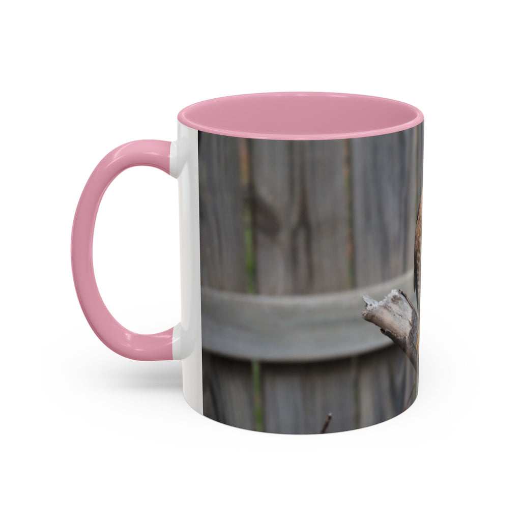 Hawk Photo Mug (11oz/15oz) — Wildlife Coffee Cup with Sharp-Shinned Hawk Image