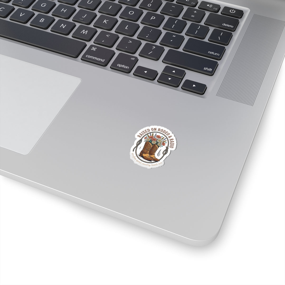 Raised on Rodeo & Radio Kiss-Cut Sticker | western cowgirl ranch vintage prairie