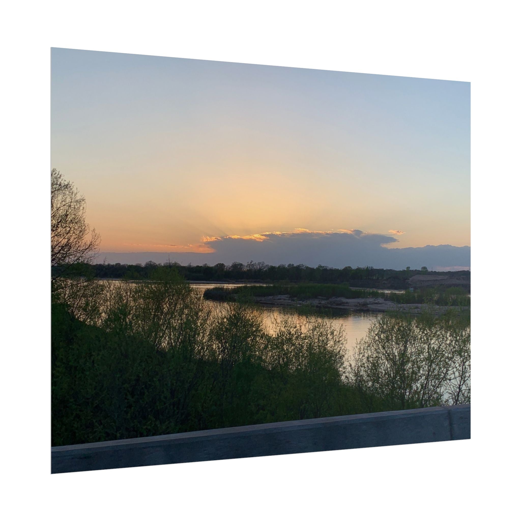 Sunset River Landscape Poster — Rolled Nature Wall Art